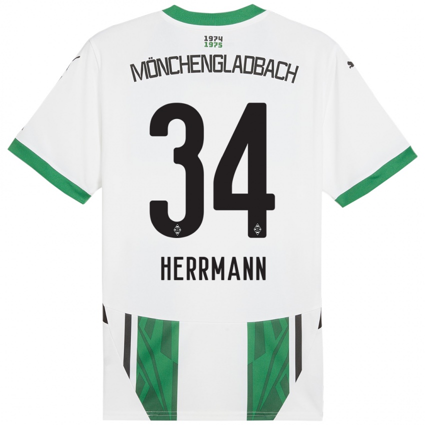 Bambino Maglia Charles Herrmann #34 Bianco Verde Kit Gara Home 2024/25 Maglietta