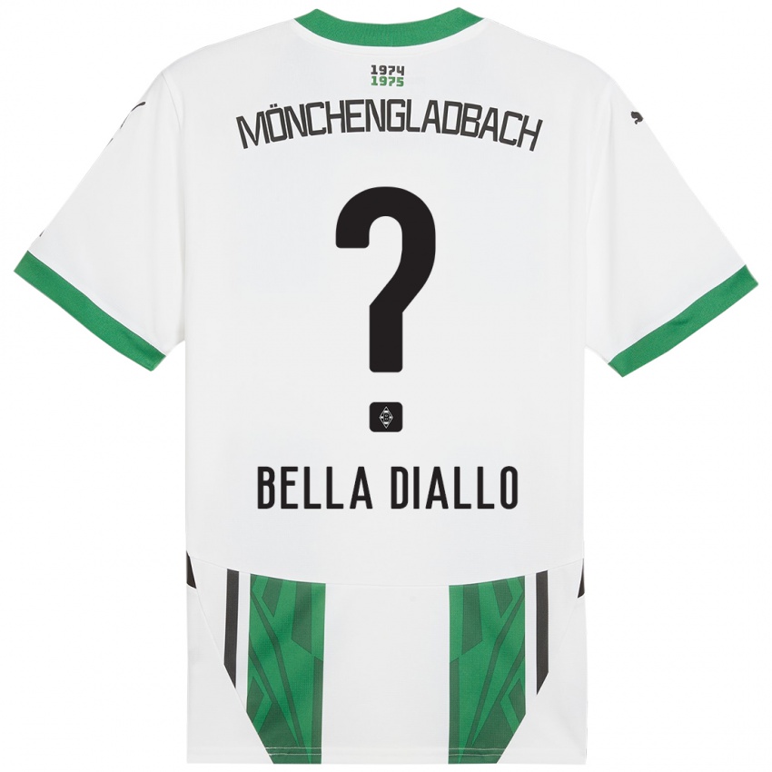 Bambino Maglia Oumar Bella Diallo #0 Bianco Verde Kit Gara Home 2024/25 Maglietta