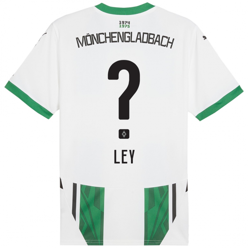 Bambino Maglia Marlon Ley #0 Bianco Verde Kit Gara Home 2024/25 Maglietta