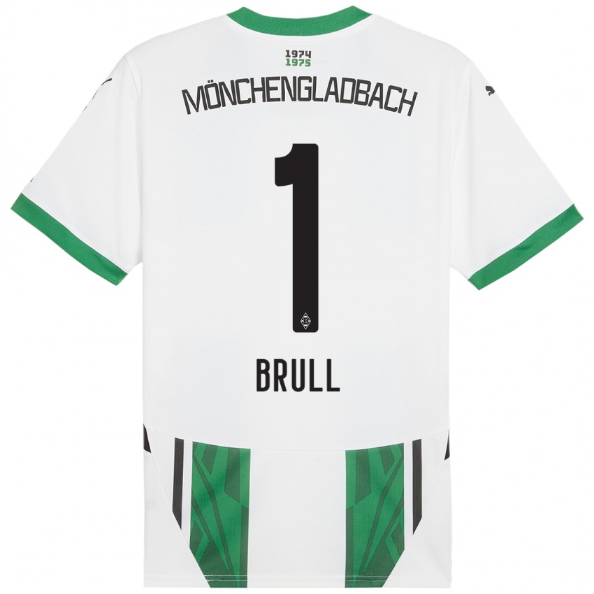 Bambino Maglia Maximilian Brüll #1 Bianco Verde Kit Gara Home 2024/25 Maglietta