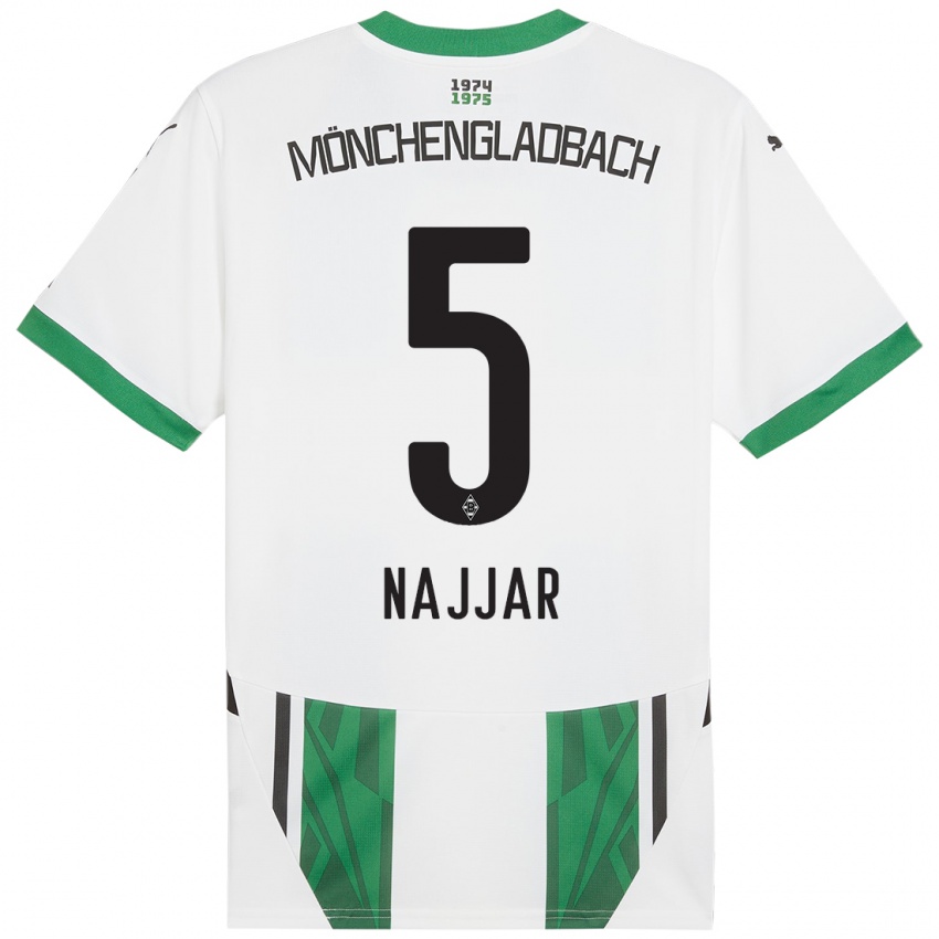 Bambino Maglia Jamil Najjar #5 Bianco Verde Kit Gara Home 2024/25 Maglietta