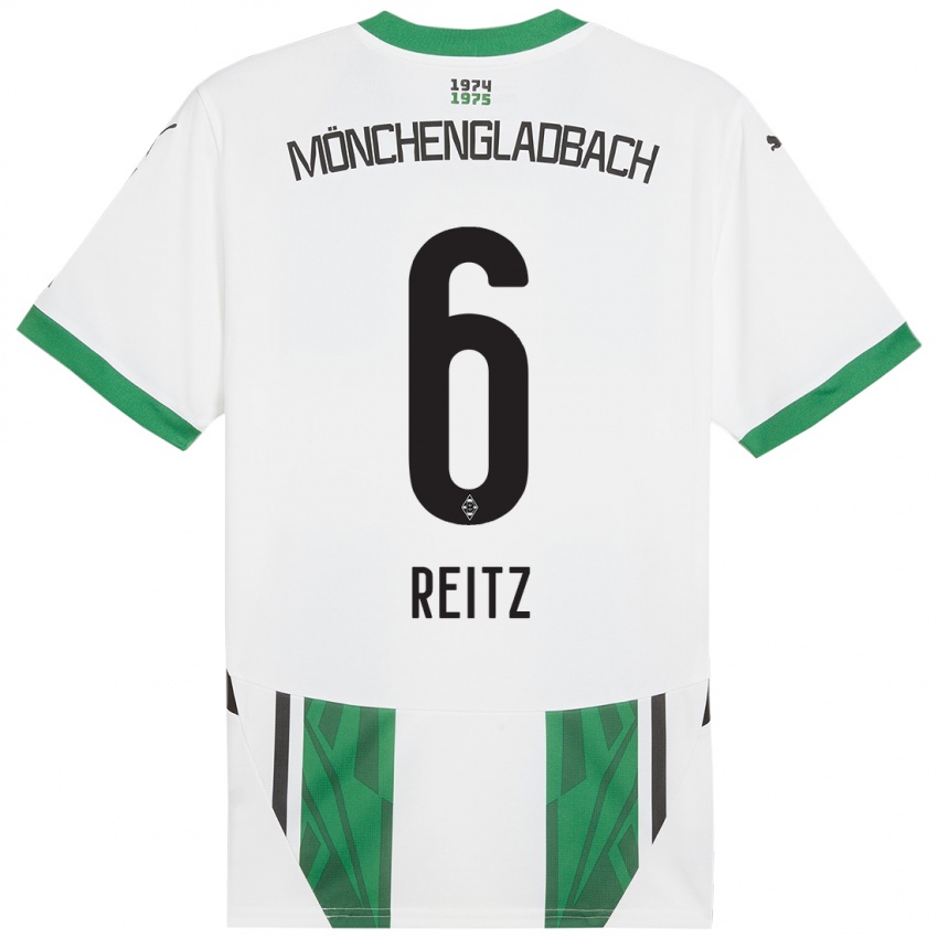 Bambino Maglia Tony Reitz #6 Bianco Verde Kit Gara Home 2024/25 Maglietta