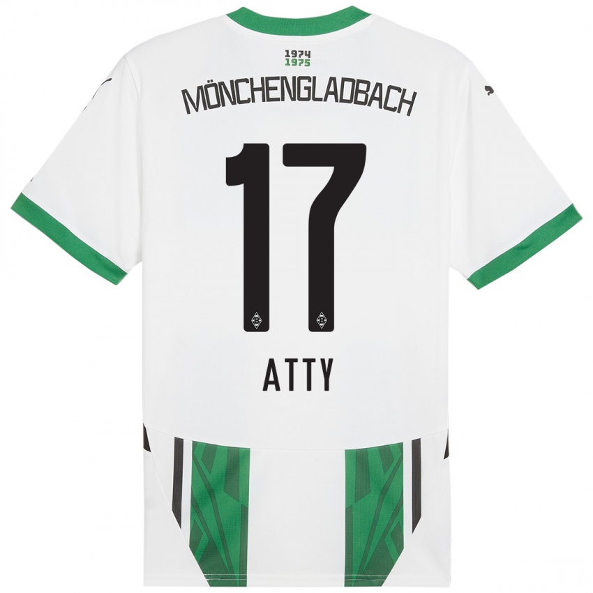 Bambino Maglia Yassir Atty #17 Bianco Verde Kit Gara Home 2024/25 Maglietta