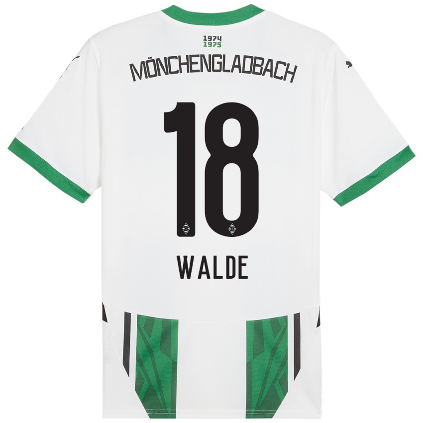 Bambino Maglia Simon Walde #18 Bianco Verde Kit Gara Home 2024/25 Maglietta