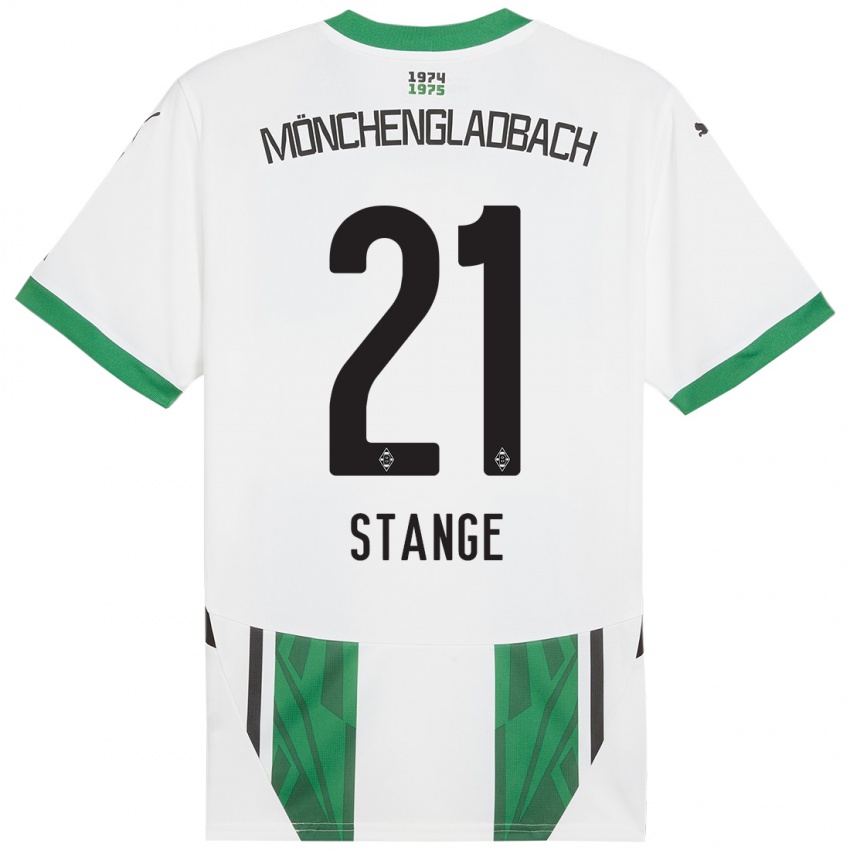 Bambino Maglia Veit Stange #21 Bianco Verde Kit Gara Home 2024/25 Maglietta