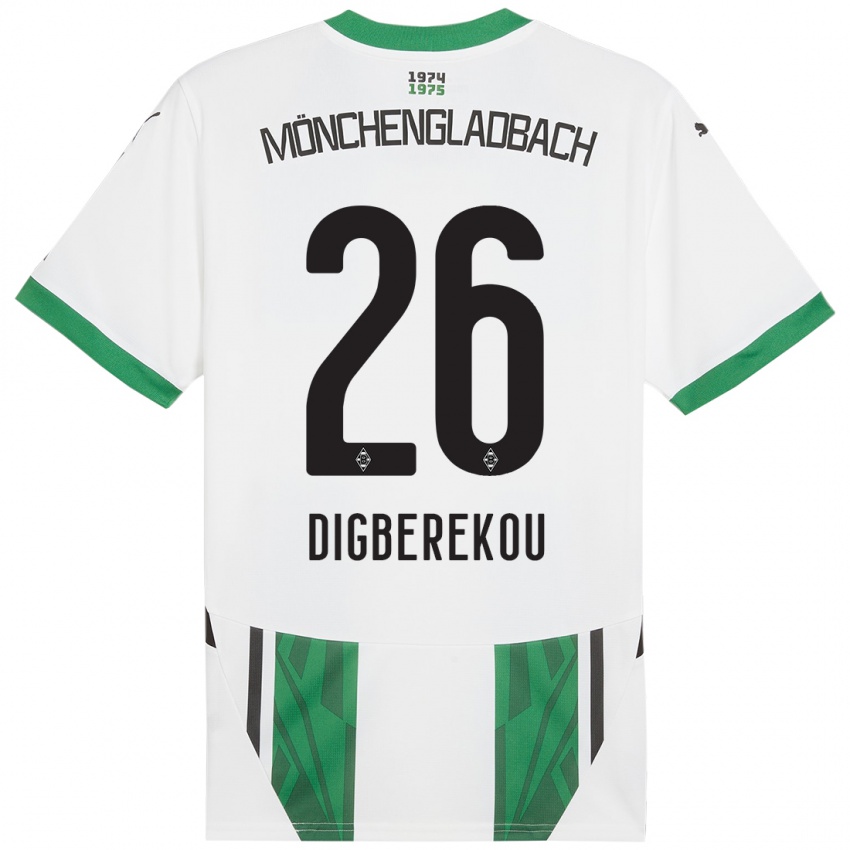 Bambino Maglia Ibrahim Digberekou #26 Bianco Verde Kit Gara Home 2024/25 Maglietta