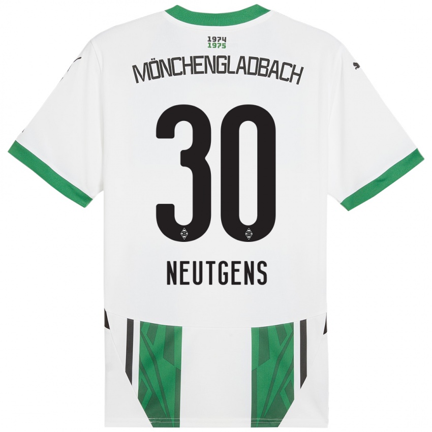 Bambino Maglia Maximilian Neutgens #30 Bianco Verde Kit Gara Home 2024/25 Maglietta