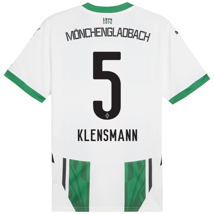 Bambino Maglia Paula Klensmann #5 Bianco Verde Kit Gara Home 2024/25 Maglietta