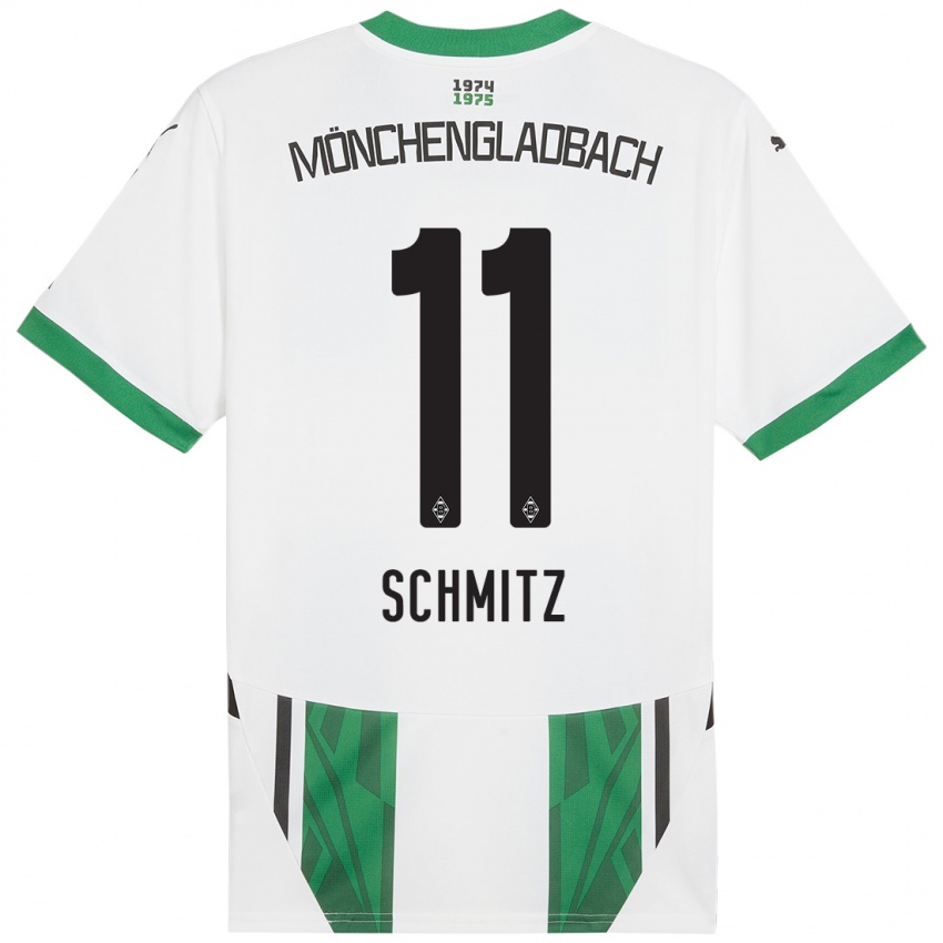 Bambino Maglia Louisa Schmitz #11 Bianco Verde Kit Gara Home 2024/25 Maglietta