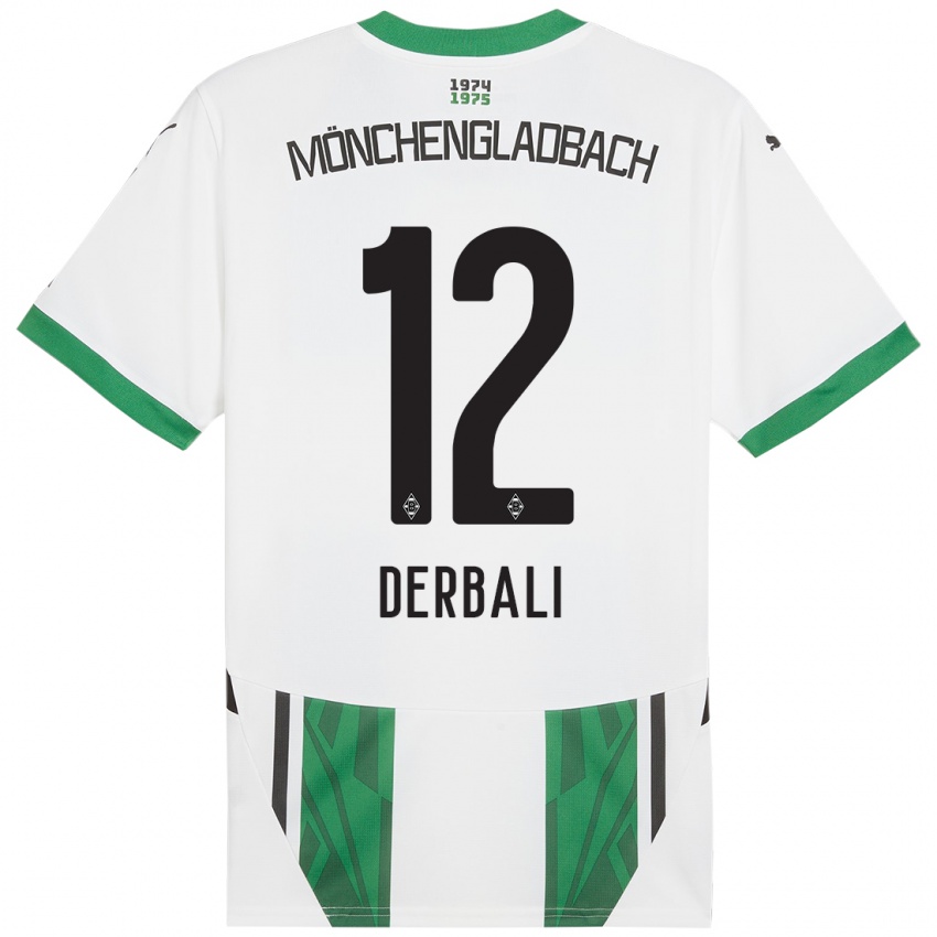 Bambino Maglia Louisa Derbali #12 Bianco Verde Kit Gara Home 2024/25 Maglietta