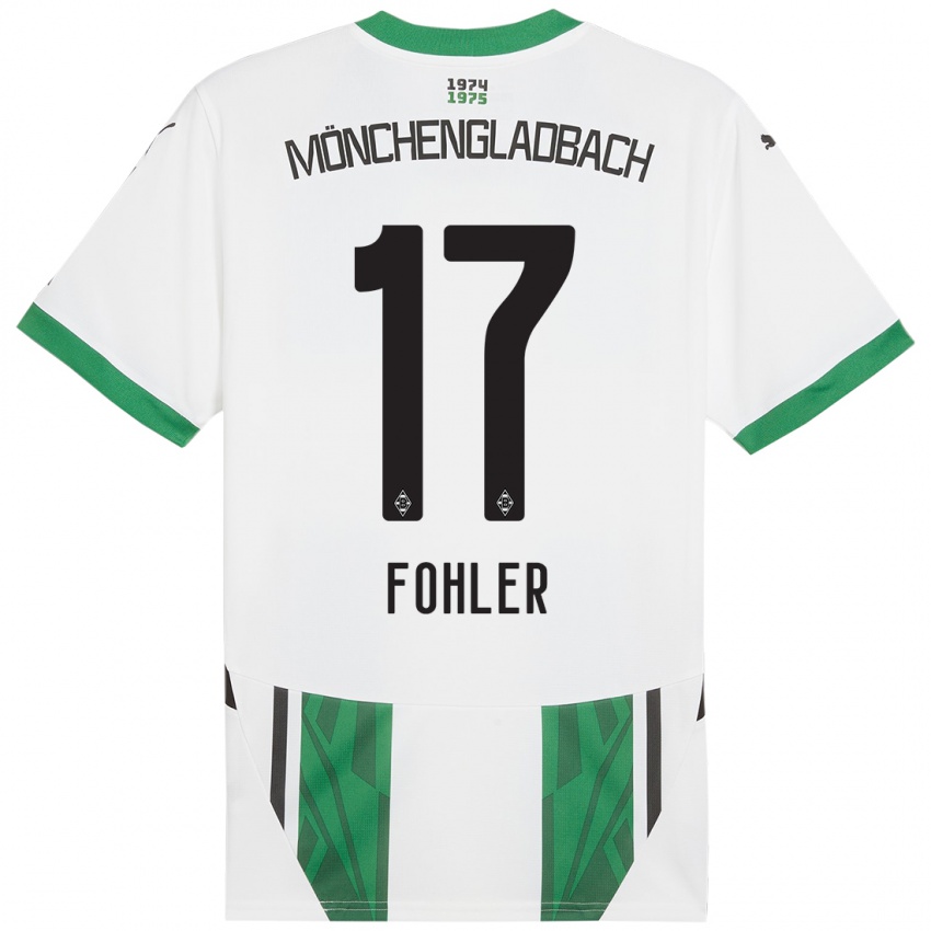 Bambino Maglia Selma Fohler #17 Bianco Verde Kit Gara Home 2024/25 Maglietta