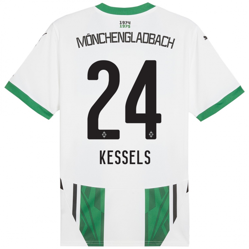 Bambino Maglia Imke Kessels #24 Bianco Verde Kit Gara Home 2024/25 Maglietta