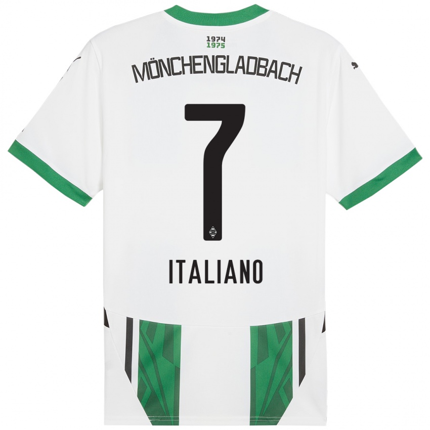 Bambino Maglia Jacob Italiano #7 Bianco Verde Kit Gara Home 2024/25 Maglietta