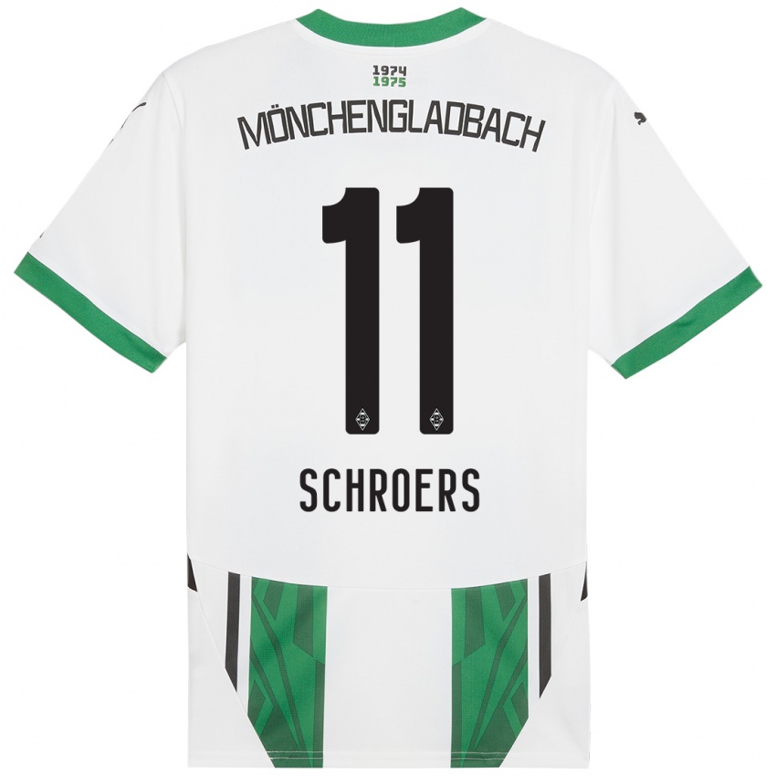 Bambino Maglia Mika Schroers #11 Bianco Verde Kit Gara Home 2024/25 Maglietta