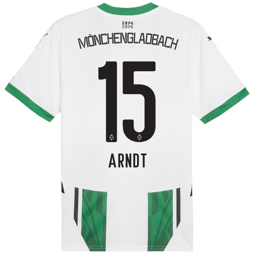 Bambino Maglia Leo Arndt #15 Bianco Verde Kit Gara Home 2024/25 Maglietta