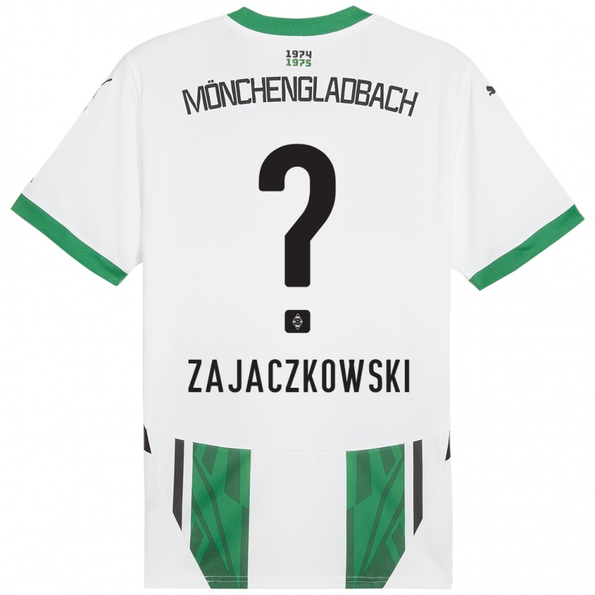 Bambino Maglia Vincent Zajaczkowski #0 Bianco Verde Kit Gara Home 2024/25 Maglietta