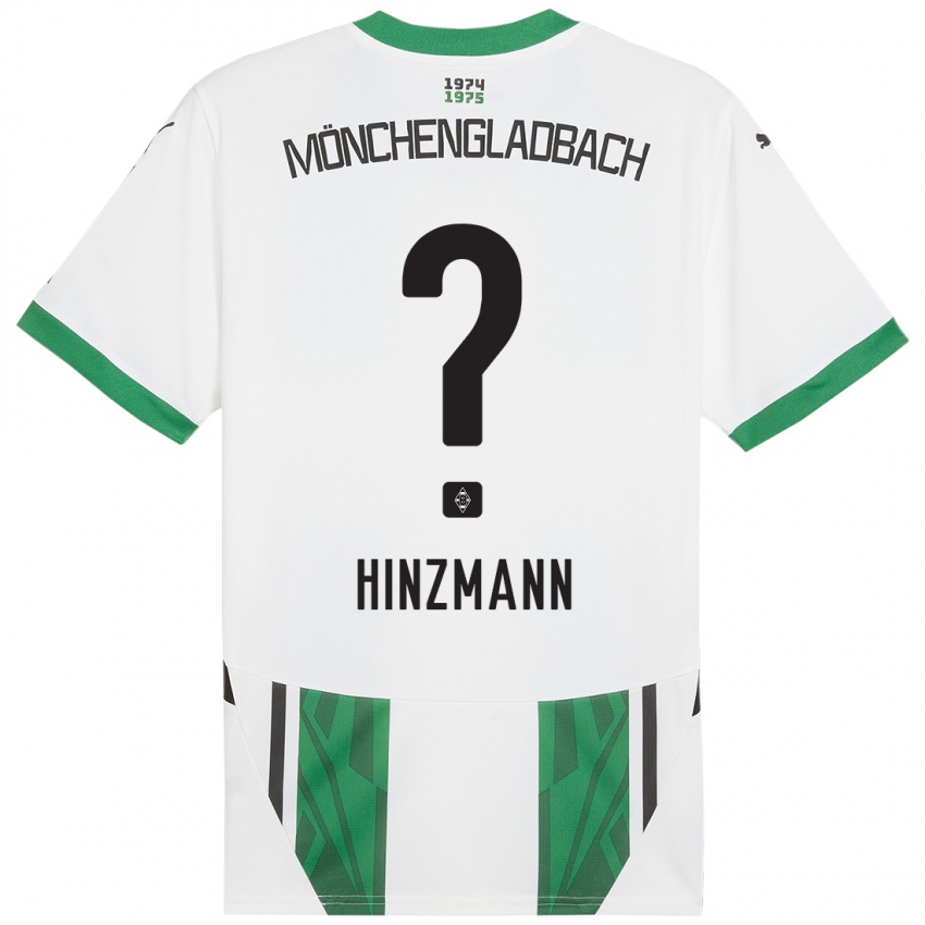 Bambino Maglia Sinan Hinzmann #0 Bianco Verde Kit Gara Home 2024/25 Maglietta