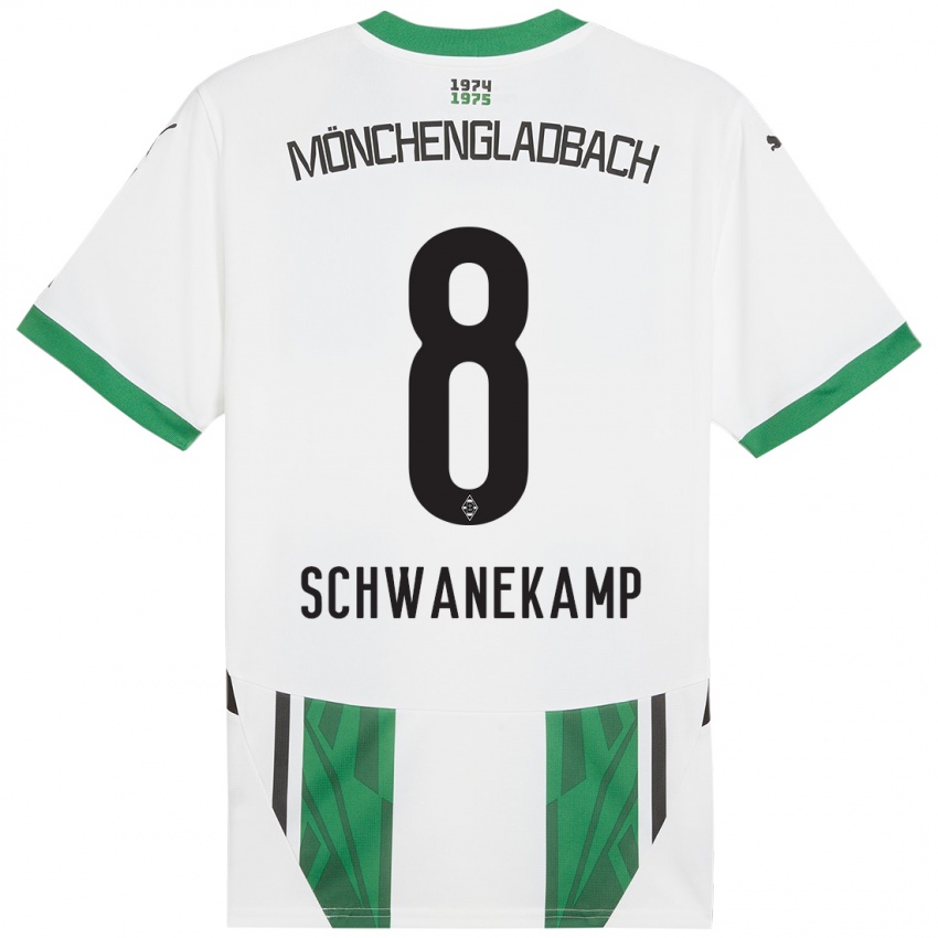 Bambino Maglia Jana Schwanekamp #8 Bianco Verde Kit Gara Home 2024/25 Maglietta