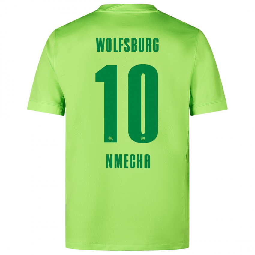 Bambino Maglia Lukas Nmecha #10 Verde Fluorescente Kit Gara Home 2024/25 Maglietta