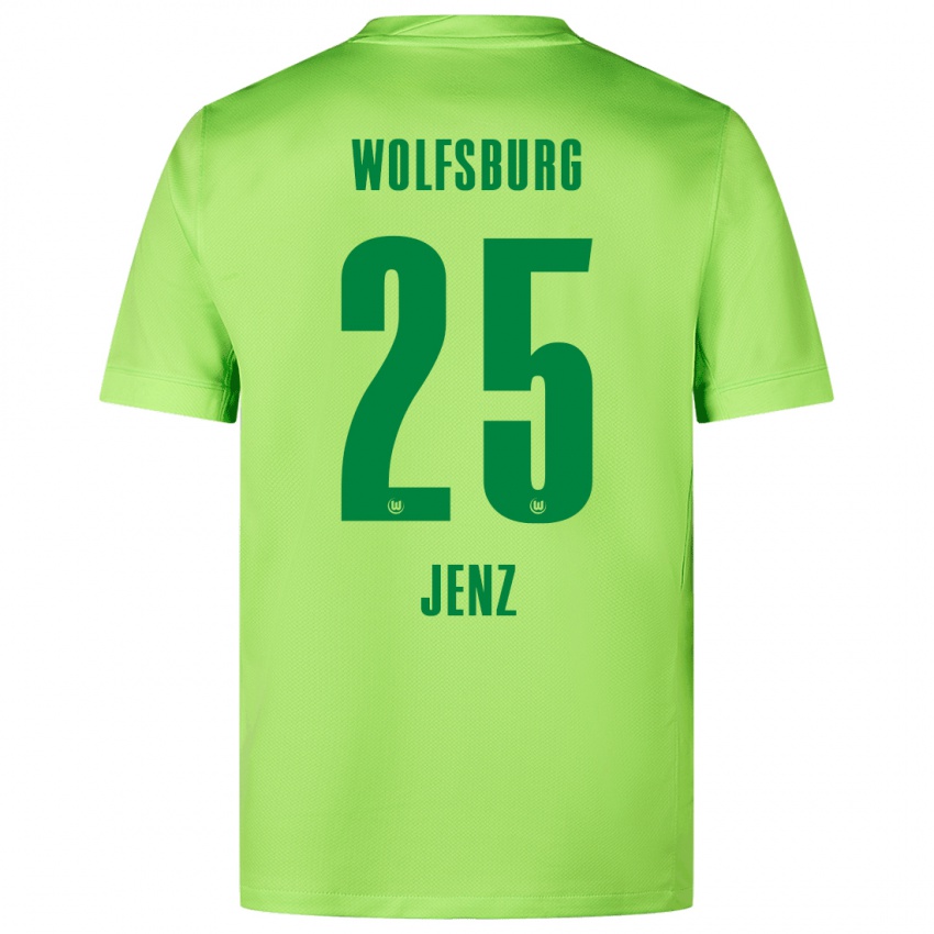 Bambino Maglia Moritz Jenz #25 Verde Fluorescente Kit Gara Home 2024/25 Maglietta