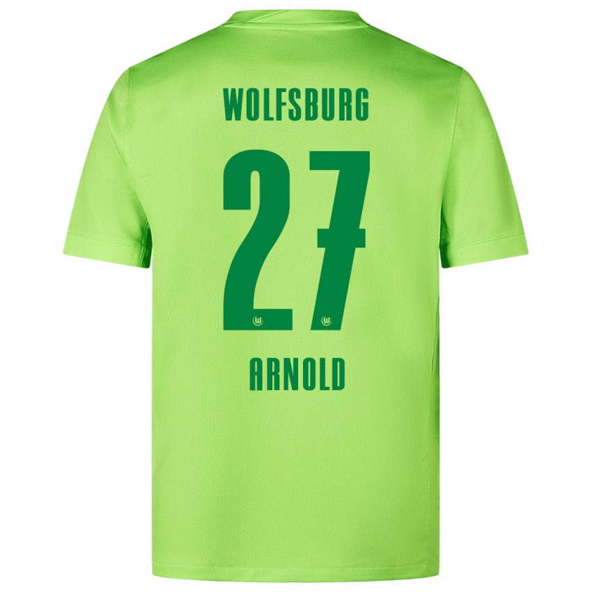 Bambino Maglia Maximilian Arnold #27 Verde Fluorescente Kit Gara Home 2024/25 Maglietta