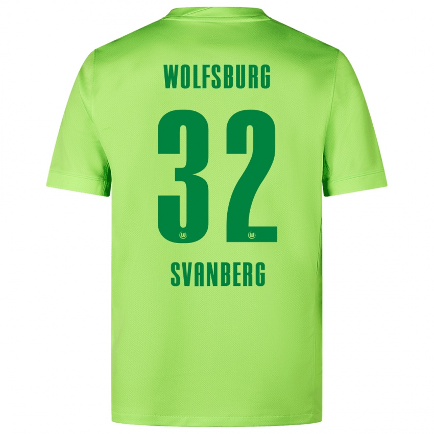 Bambino Maglia Mattias Svanberg #32 Verde Fluorescente Kit Gara Home 2024/25 Maglietta