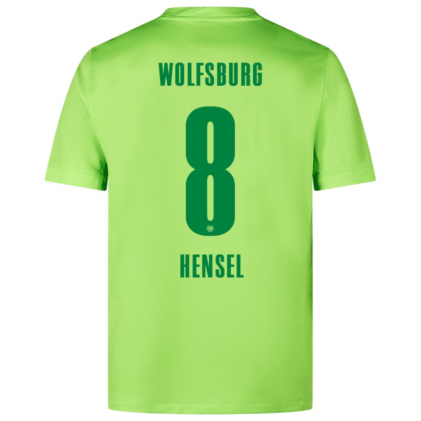 Bambino Maglia Pharell Hensel #8 Verde Fluorescente Kit Gara Home 2024/25 Maglietta