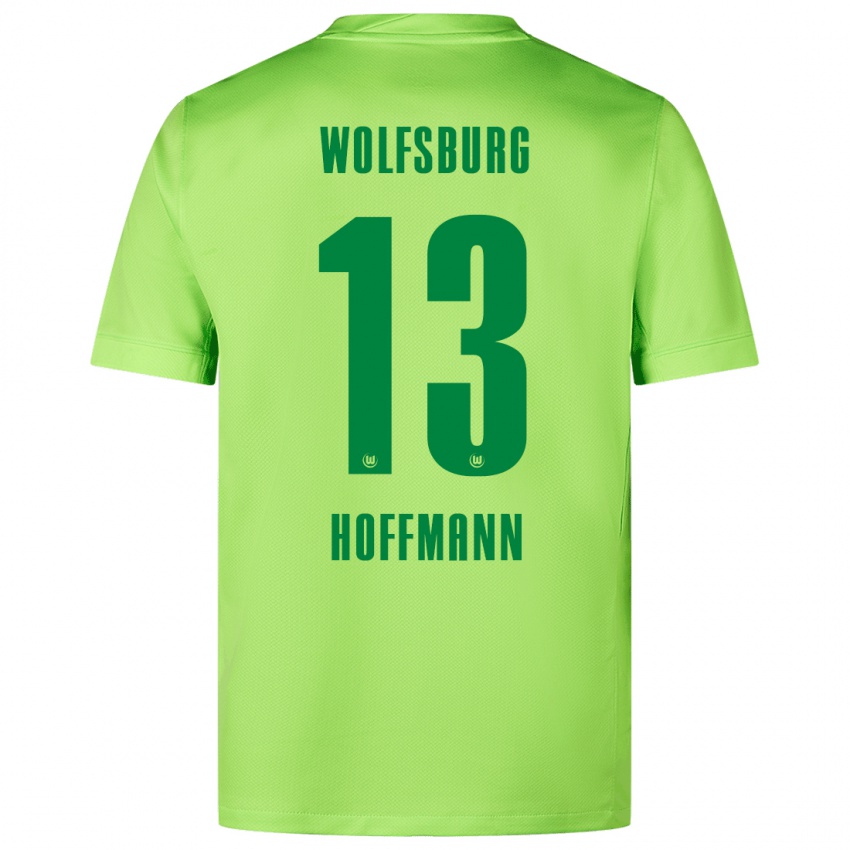 Bambino Maglia Nils Hoffmann #13 Verde Fluorescente Kit Gara Home 2024/25 Maglietta