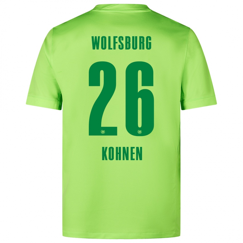 Bambino Maglia Ben Kohnen #26 Verde Fluorescente Kit Gara Home 2024/25 Maglietta