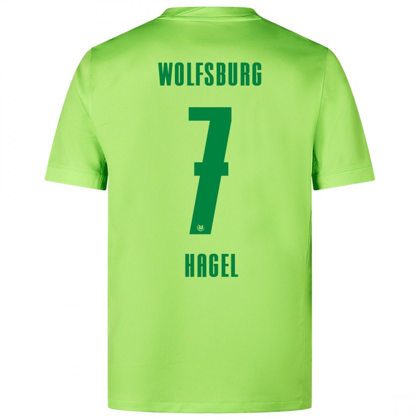 Bambino Maglia Chantal Hagel #7 Verde Fluorescente Kit Gara Home 2024/25 Maglietta