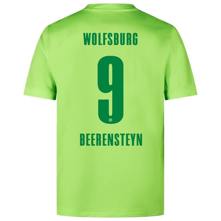 Bambino Maglia Lineth Beerensteyn #9 Verde Fluorescente Kit Gara Home 2024/25 Maglietta