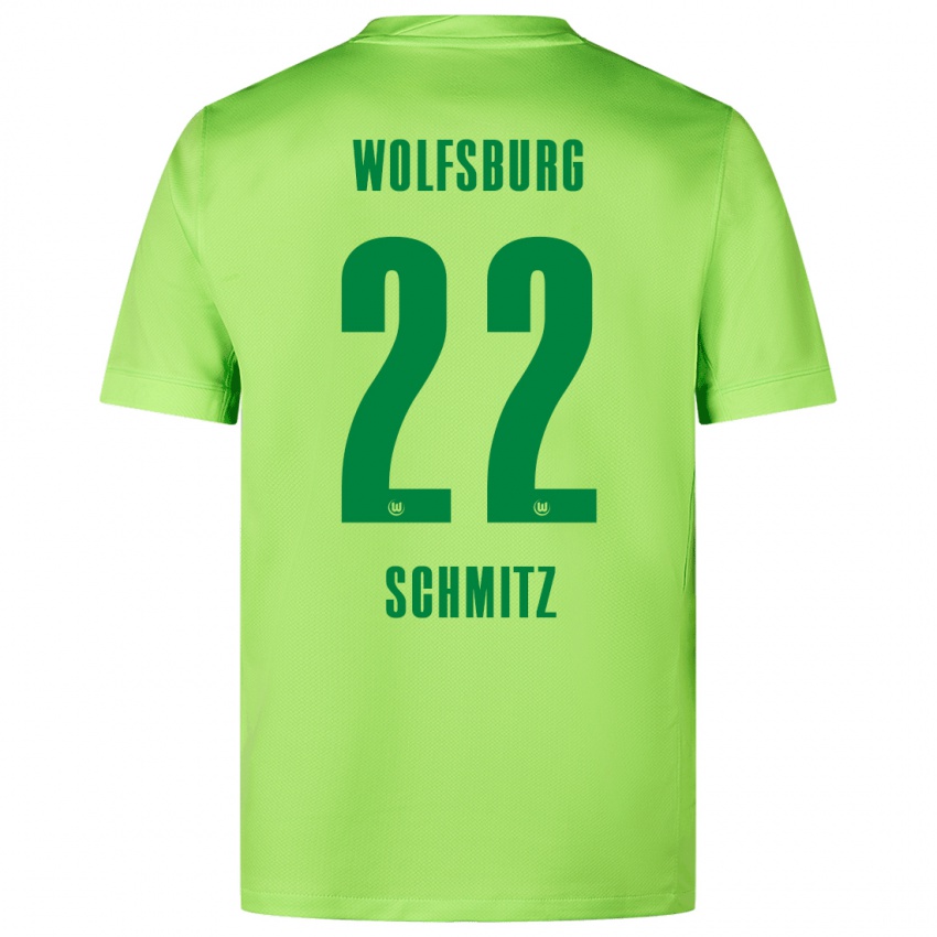 Bambino Maglia Lisa Schmitz #22 Verde Fluorescente Kit Gara Home 2024/25 Maglietta