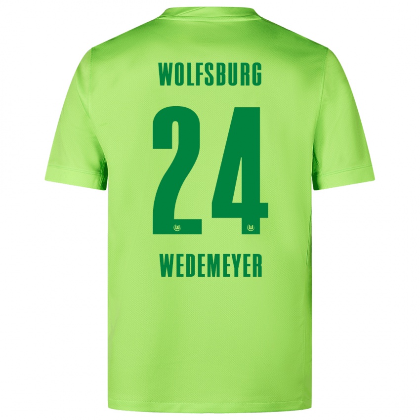 Bambino Maglia Joelle Wedemeyer #24 Verde Fluorescente Kit Gara Home 2024/25 Maglietta