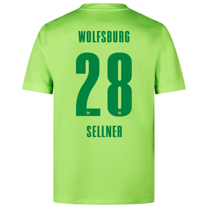 Bambino Maglia Tabea Sellner #28 Verde Fluorescente Kit Gara Home 2024/25 Maglietta