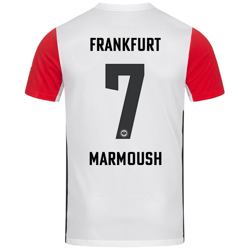 Bambino Maglia Omar Marmoush #7 Bianco Rosso Kit Gara Home 2024/25 Maglietta