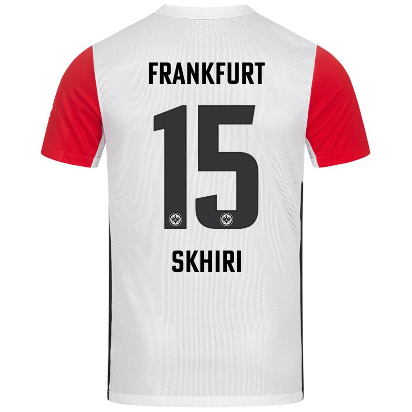 Bambino Maglia Ellyes Skhiri #15 Bianco Rosso Kit Gara Home 2024/25 Maglietta