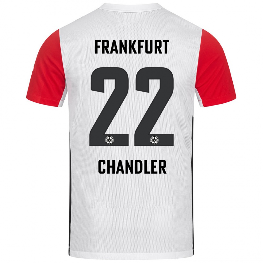 Bambino Maglia Timothy Chandler #22 Bianco Rosso Kit Gara Home 2024/25 Maglietta