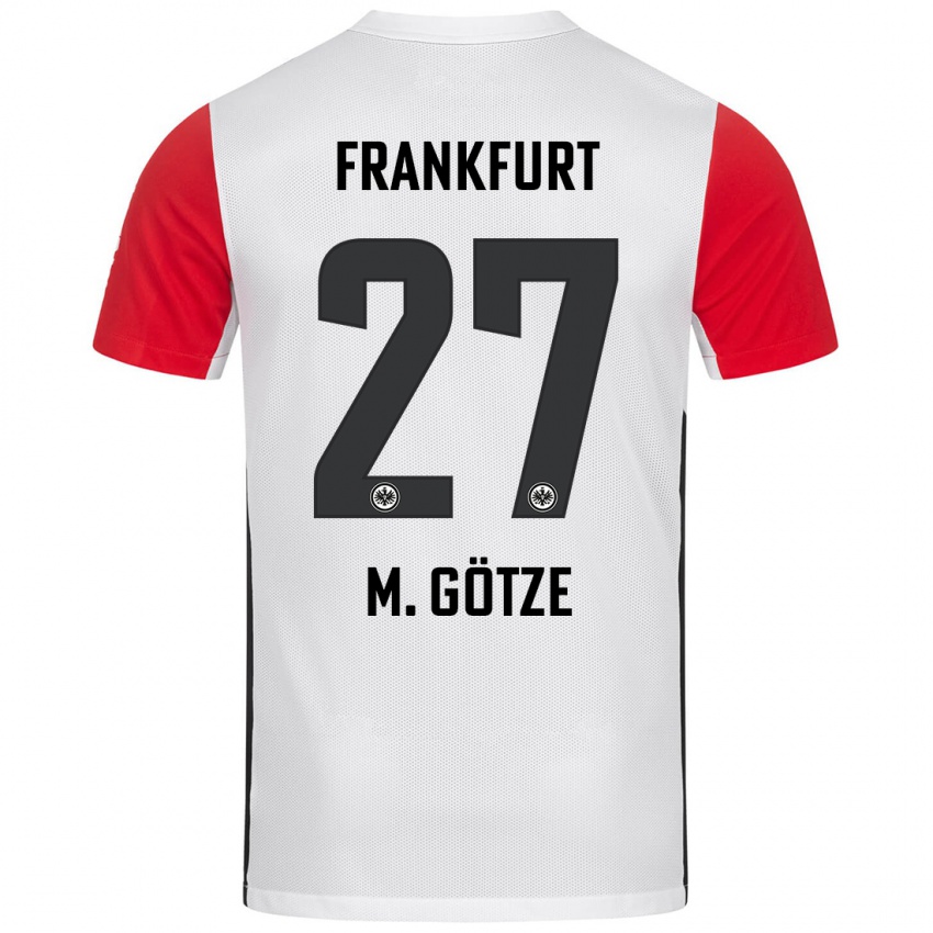 Bambino Maglia Mario Götze #27 Bianco Rosso Kit Gara Home 2024/25 Maglietta