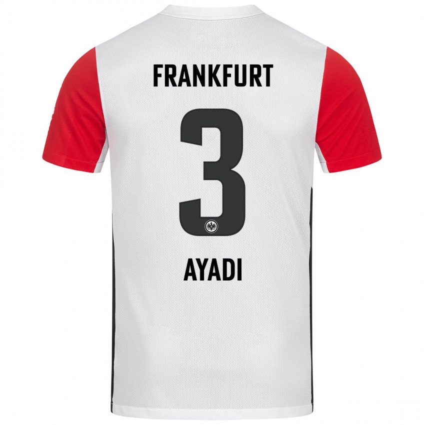 Bambino Maglia Akram Ayadi #3 Bianco Rosso Kit Gara Home 2024/25 Maglietta