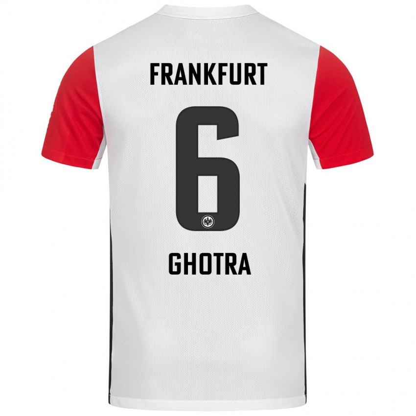 Bambino Maglia Harpreet Ghotra #6 Bianco Rosso Kit Gara Home 2024/25 Maglietta