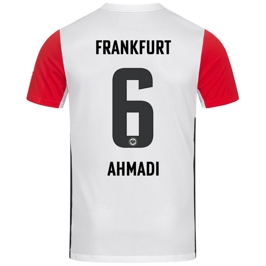 Bambino Maglia Shayan Ahmadi #6 Bianco Rosso Kit Gara Home 2024/25 Maglietta