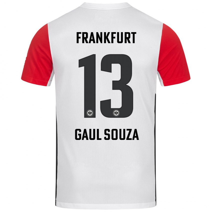 Bambino Maglia Alessandro Gaul Souza #13 Bianco Rosso Kit Gara Home 2024/25 Maglietta