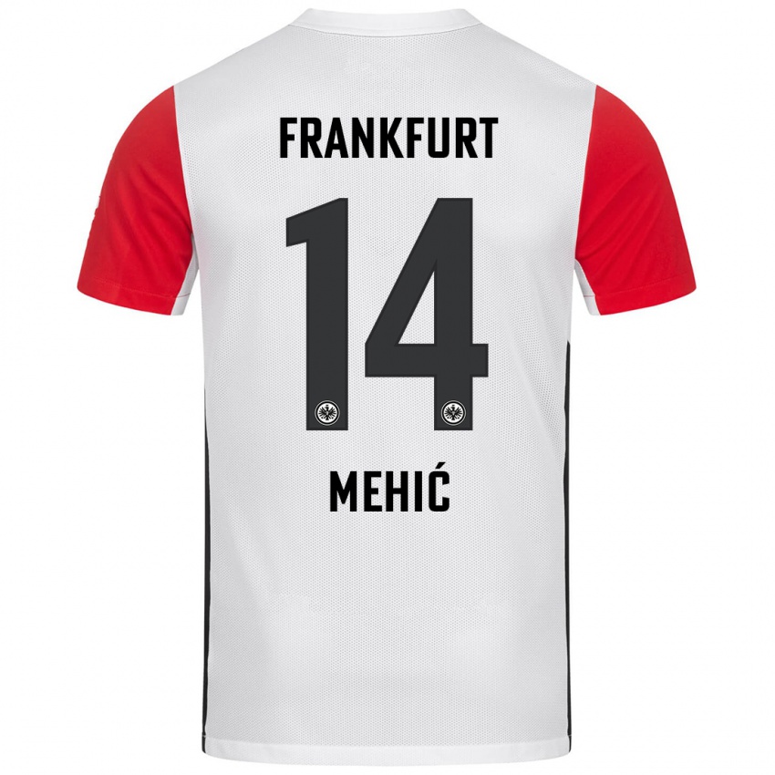 Bambino Maglia Liam Mehić #14 Bianco Rosso Kit Gara Home 2024/25 Maglietta