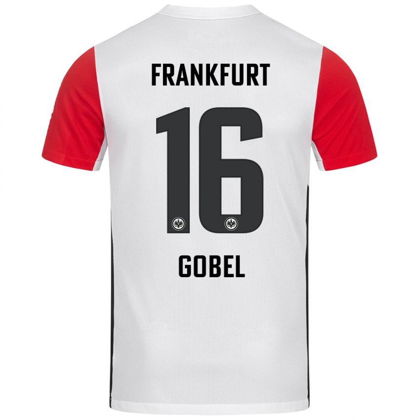 Bambino Maglia Marlon Göbel #16 Bianco Rosso Kit Gara Home 2024/25 Maglietta