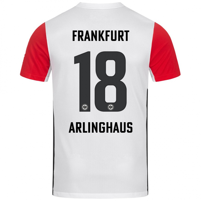 Bambino Maglia Max Arlinghaus #18 Bianco Rosso Kit Gara Home 2024/25 Maglietta