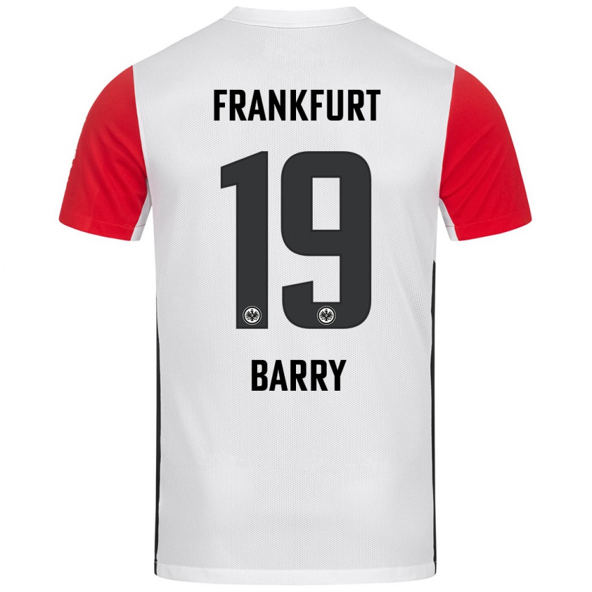 Bambino Maglia Jasha Barry #19 Bianco Rosso Kit Gara Home 2024/25 Maglietta