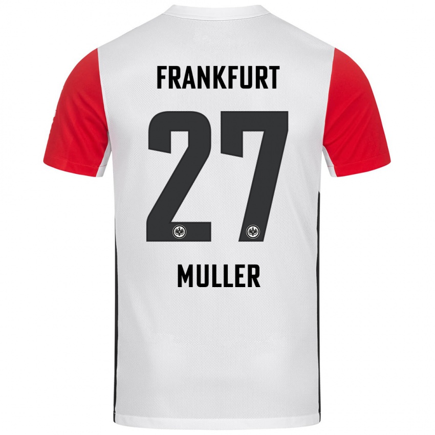 Bambino Maglia Mark Müller #27 Bianco Rosso Kit Gara Home 2024/25 Maglietta