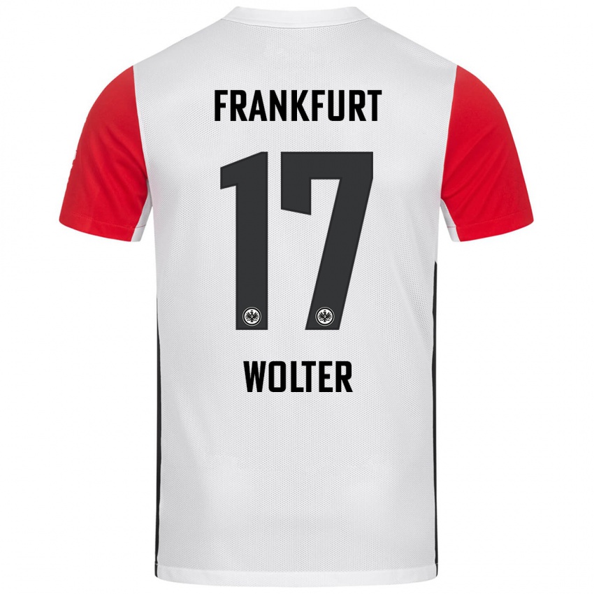 Bambino Maglia Pia-Sophie Wolter #17 Bianco Rosso Kit Gara Home 2024/25 Maglietta