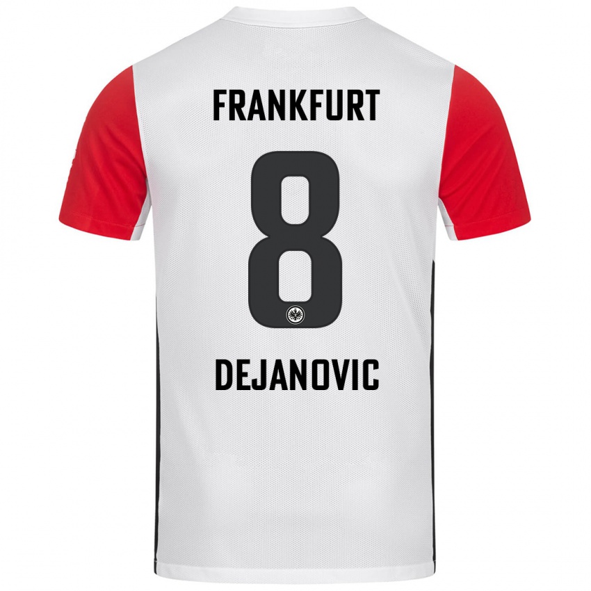 Bambino Maglia Daniel Dejanovic #8 Bianco Rosso Kit Gara Home 2024/25 Maglietta