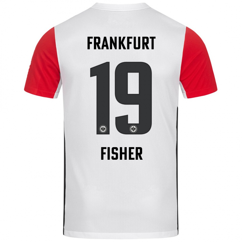 Bambino Maglia Ben-Luca Fisher #19 Bianco Rosso Kit Gara Home 2024/25 Maglietta